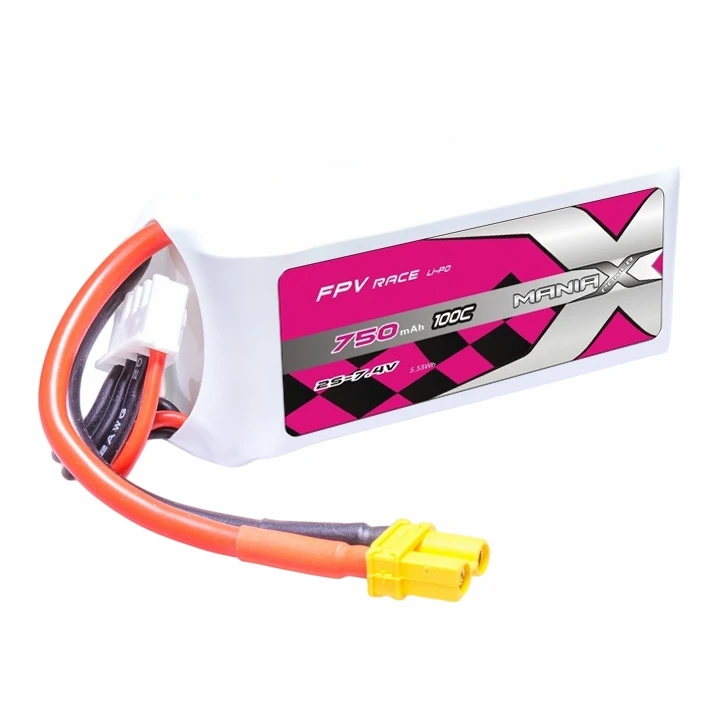 2S-7.4V 750mAh 100C FPV Racing Lipo baterija