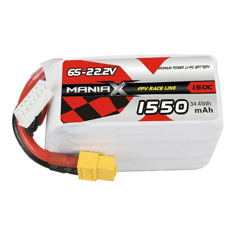 6S-22.2V 1550mAh 150C FPV Racing Lipo baterija