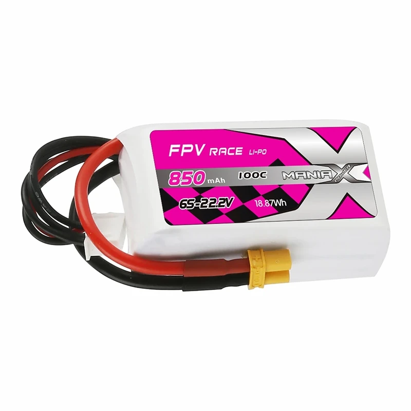6S-22.2V 850mAh 100C FPV Racing Lipo baterija